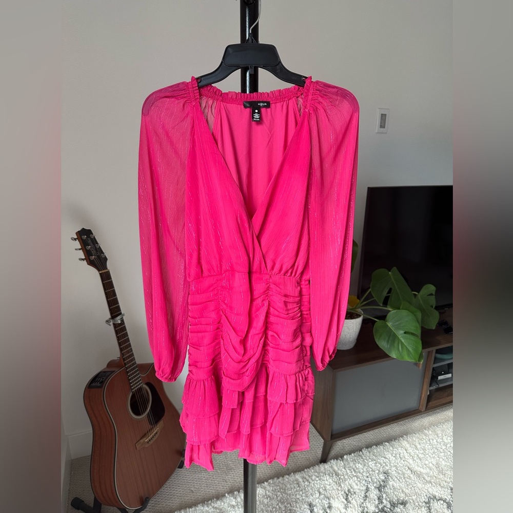 Hot pink mini dress from Aqua. Size Small. $45